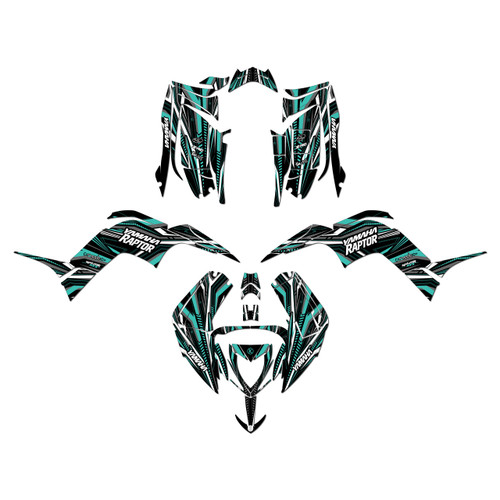yamaha raptor90 graphics kit 2016-2026 prime series teal