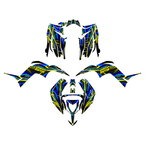 yamaha raptor90 graphics kit 2016-2026 prime series yellow
