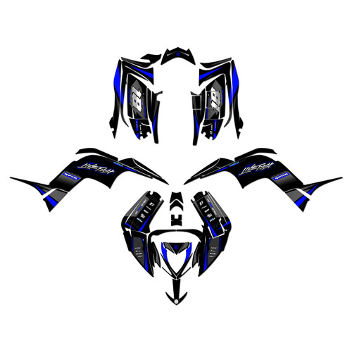 yamaha raptor90 graphics kit 2016-2026 rebel series blue