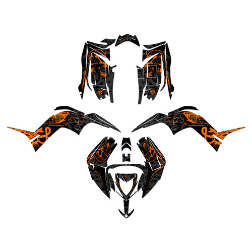 yamaha raptor90 graphics kit 2016-2026 revolt series orange