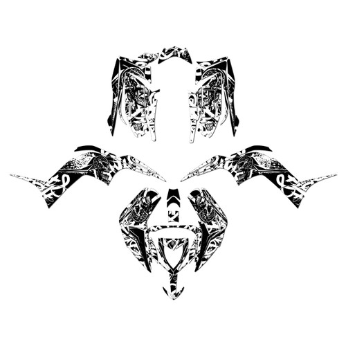 yamaha raptor90 graphics kit 2016-2026 revolt series white