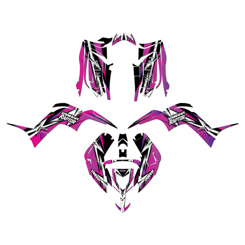yamaha raptor90 graphics kit 2016-2026 shred series purple