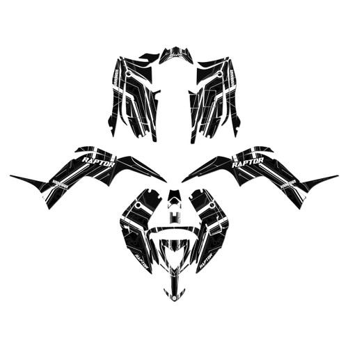 yamaha raptor110 graphics kit 2024-2026 electron series white