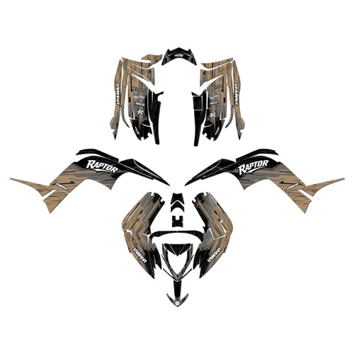 yamaha raptor110 graphics kit 2024-2026 fracture series tan