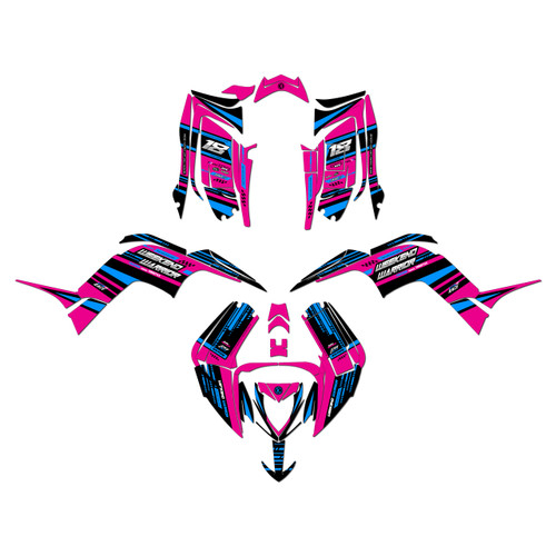 yamaha raptor90 graphics kit 2016-2026 warrior series magenta