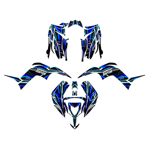 yamaha raptor110 graphics kit 2024-2026 prime series blue