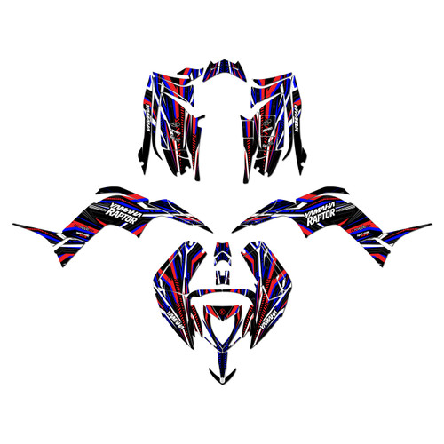 yamaha raptor110 graphics kit 2024-2026 prime series red