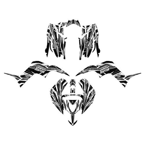 yamaha raptor110 graphics kit 2024-2026 prime series white