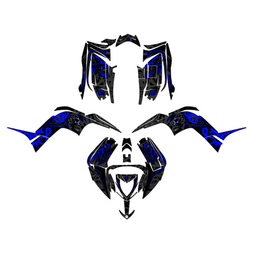 yamaha raptor110 graphics kit 2024-2026 revolt series blue