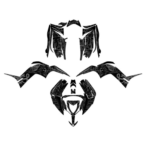 yamaha raptor110 graphics kit 2024-2026 revolt series smoke