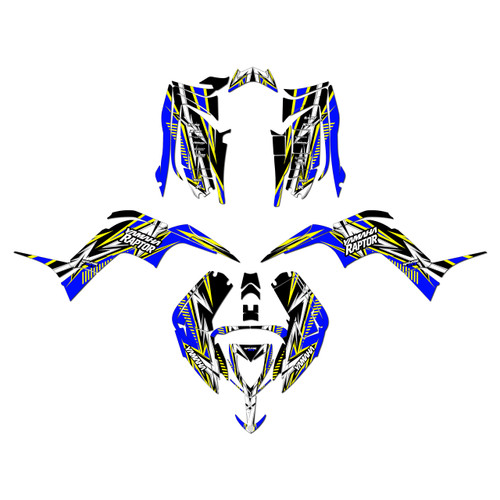 yamaha raptor110 graphics kit 2024-2026 shred series yellow