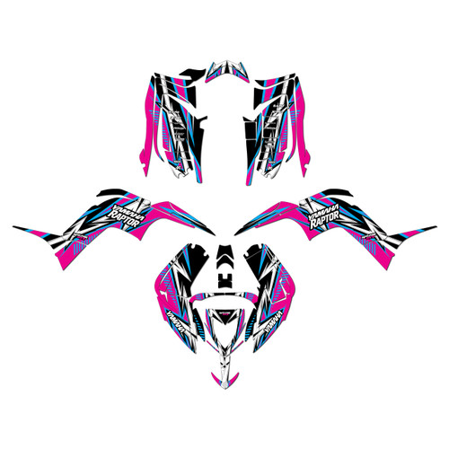yamaha raptor110 graphics kit 2024-2026 shred series magenta