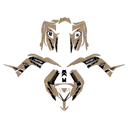 yamaha raptor110 graphics kit 2024-2026 speed series tan