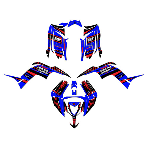 yamaha raptor110 graphics kit 2024-2026 warrior series red