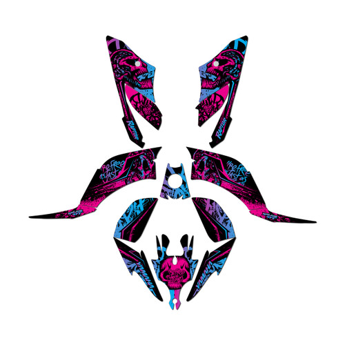 yamaha raptor250 graphics kit all years revolt series magenta