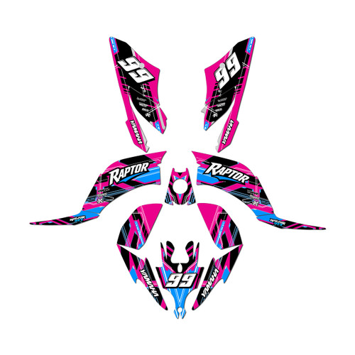 yamaha raptor250 graphics kit all years swift series magenta