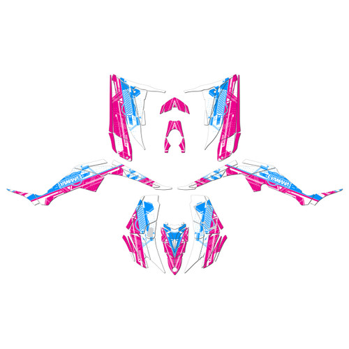 yamaha raptor350 graphics kit all years future series magenta