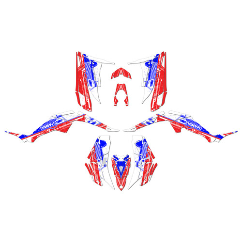 yamaha raptor350 graphics kit all years future series red-shift