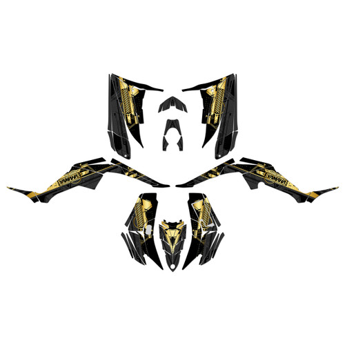 yamaha raptor350 graphics kit all years future series gold