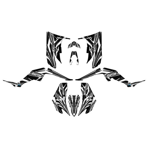 yamaha raptor350 graphics kit all years prime series white