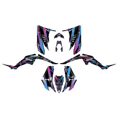 yamaha raptor350 graphics kit all years swift series magenta