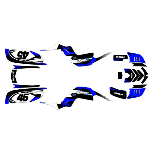 yamaha raptor660 graphics kit 2001-2005 division series blue