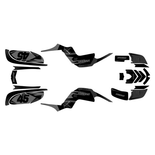yamaha raptor660 graphics kit 2001-2005 division series smoke