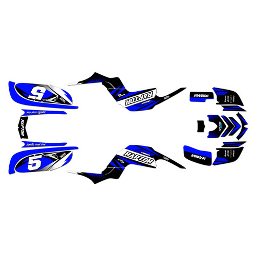yamaha raptor660 graphics kit 2001-2005 turbo series blue