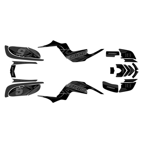 yamaha raptor660 graphics kit 2001-2005 turbo series smoke
