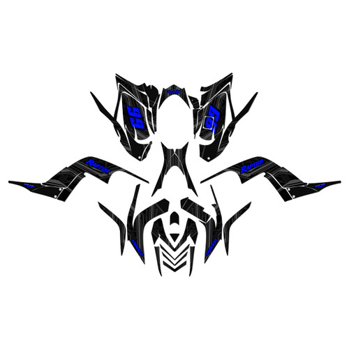 yamaha raptor700 graphics kit 2006-2012 electron series blue-shift