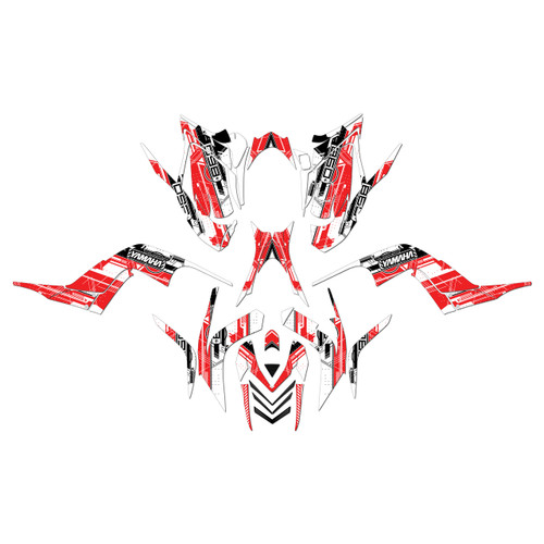 yamaha raptor700 graphics kit 2006-2012 future series red