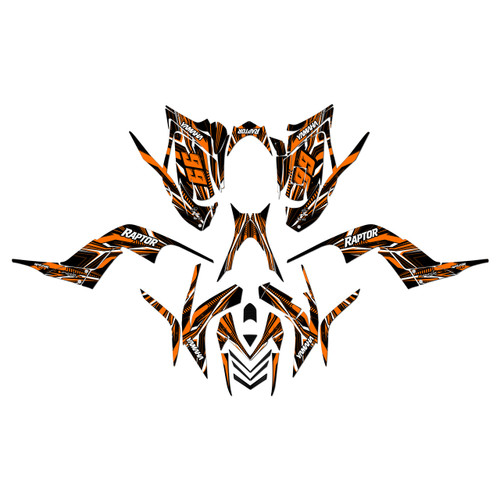 yamaha raptor700 graphics kit 2006-2012 prime series orange