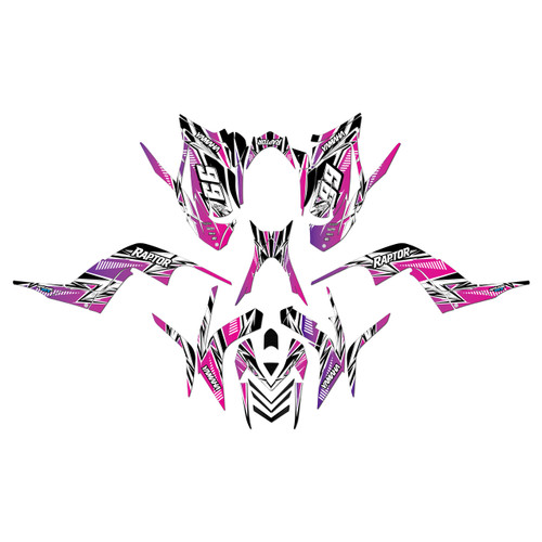 yamaha raptor700 graphics kit 2006-2012 shred series purple