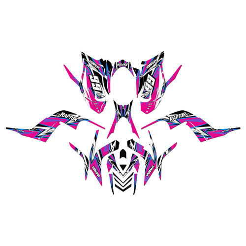 yamaha raptor700 graphics kit 2006-2012 shred series magenta