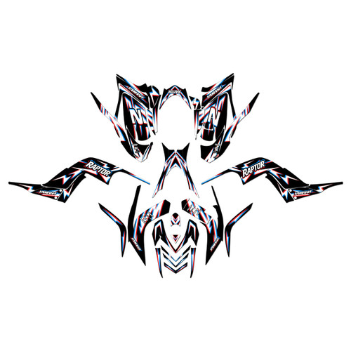 yamaha raptor700 graphics kit 2006-2012 vizion series white