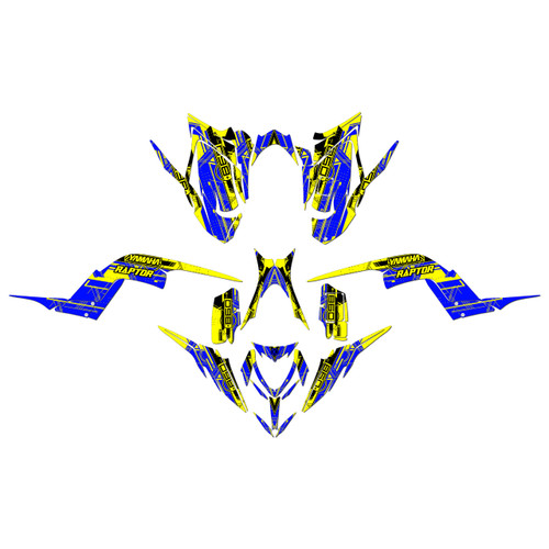 yamaha raptor700 graphics kit 2013-2026 future series yellow