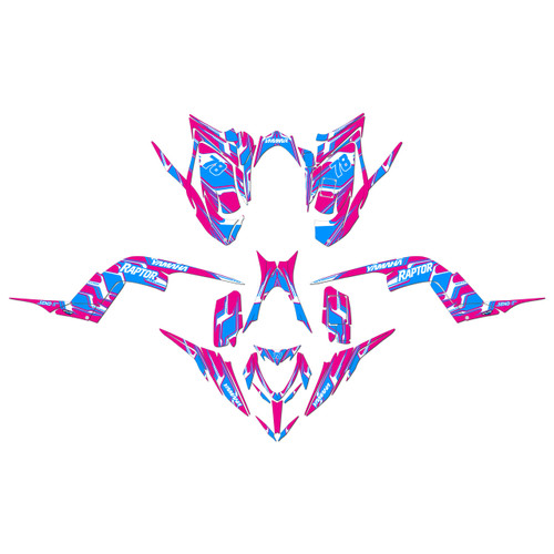 yamaha raptor700 graphics kit 2013-2026 klutch series magenta