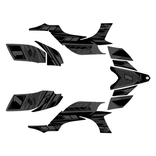 yamaha yfz450 graphics kit 2004-2008 blazing series smoke
