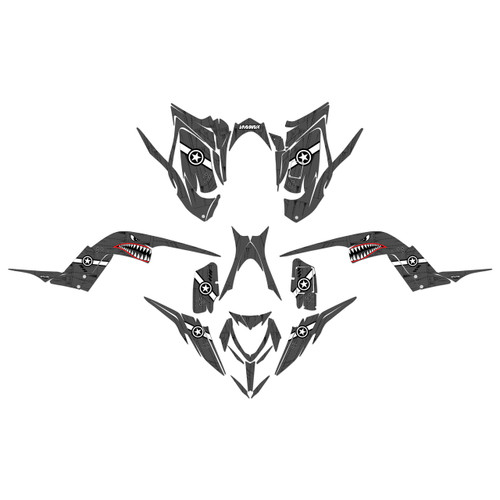 yamaha raptor700 graphics kit 2013-2026 predator series smoke