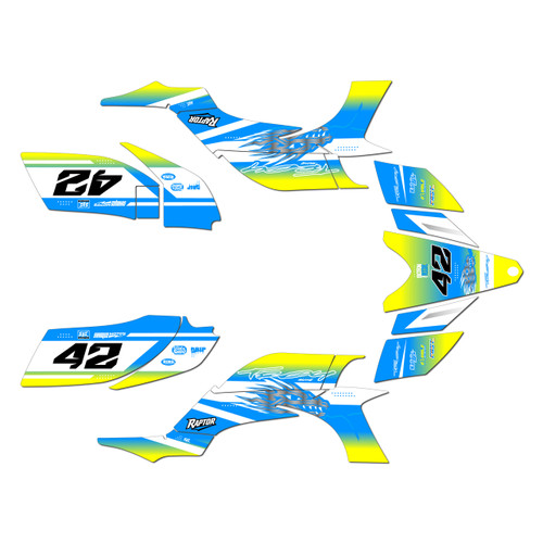 yamaha yfz450 graphics kit 2004-2008 blitz series yellow