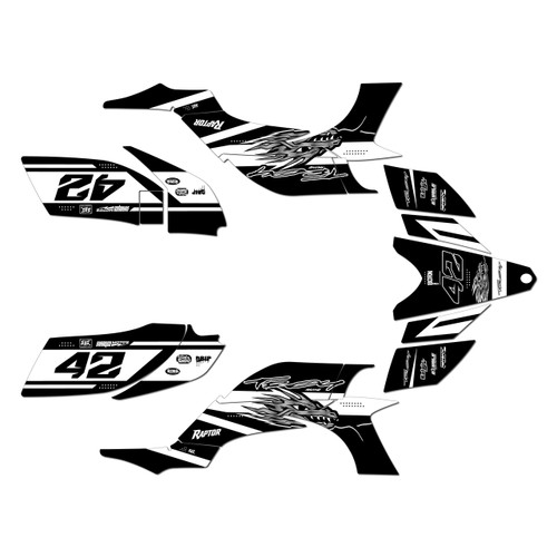 yamaha yfz450 graphics kit 2004-2008 blitz series white