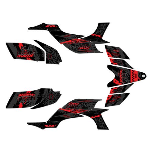 yamaha yfz450 graphics kit 2004-2008 crusher series red
