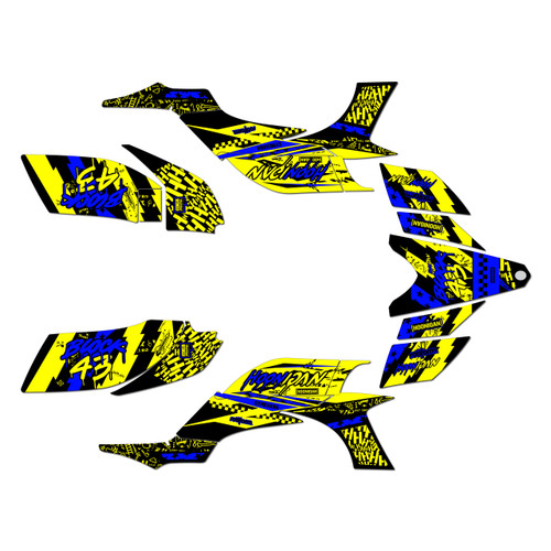 yamaha yfz450 graphics kit 2004-2008 crusher series yellow