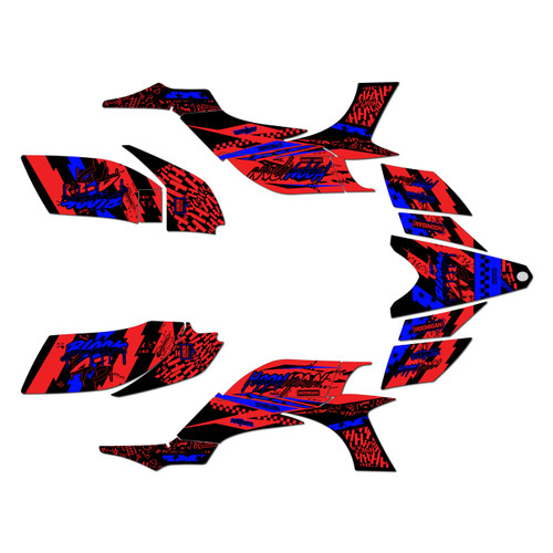 yamaha yfz450 graphics kit 2004-2008 crusher series red-shift