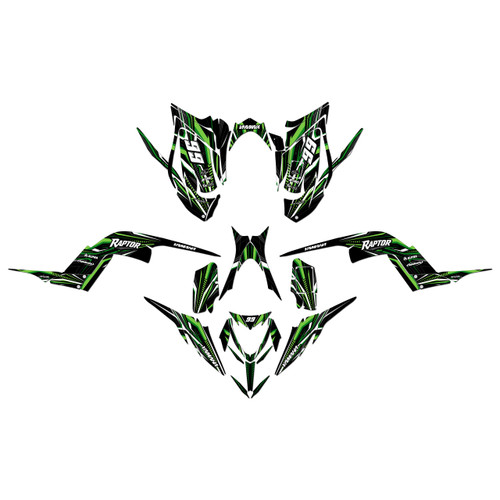 yamaha raptor700 graphics kit 2013-2026 prime series green