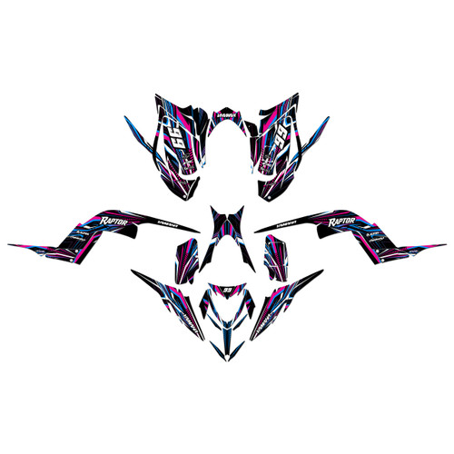 yamaha raptor700 graphics kit 2013-2026 prime series magenta