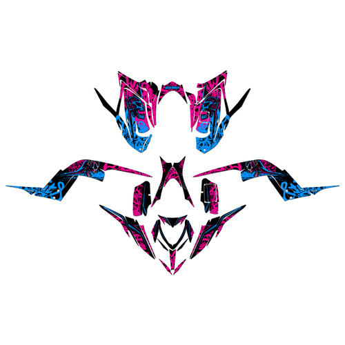 yamaha raptor700 graphics kit 2013-2026 revolt series magenta