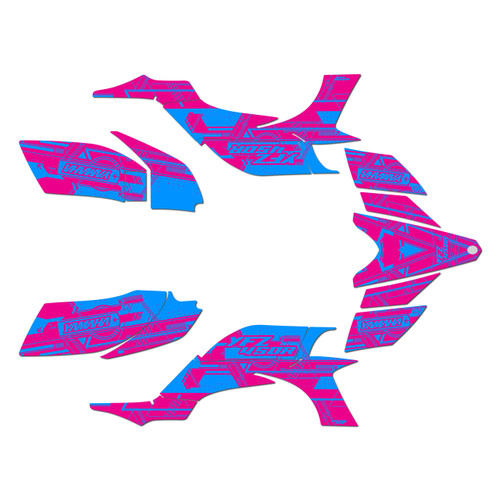 yamaha yfz450 graphics kit 2004-2008 future series magenta
