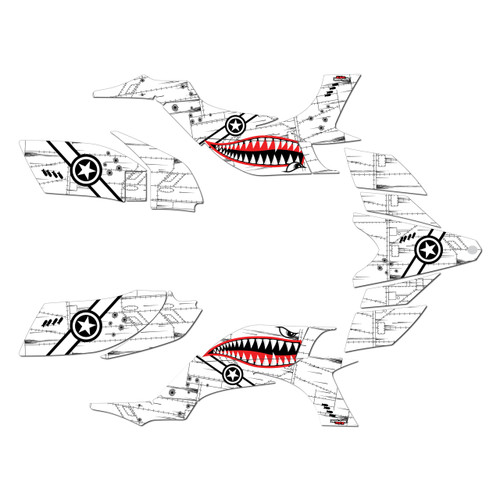 yamaha yfz450 graphics kit 2004-2008 predator series white