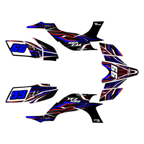 yamaha yfz450 graphics kit 2004-2008 prime series red